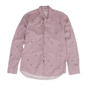 ETRO Designer Men's Shirt Milan Italy Long Sleeve Button Up Pink Size 38